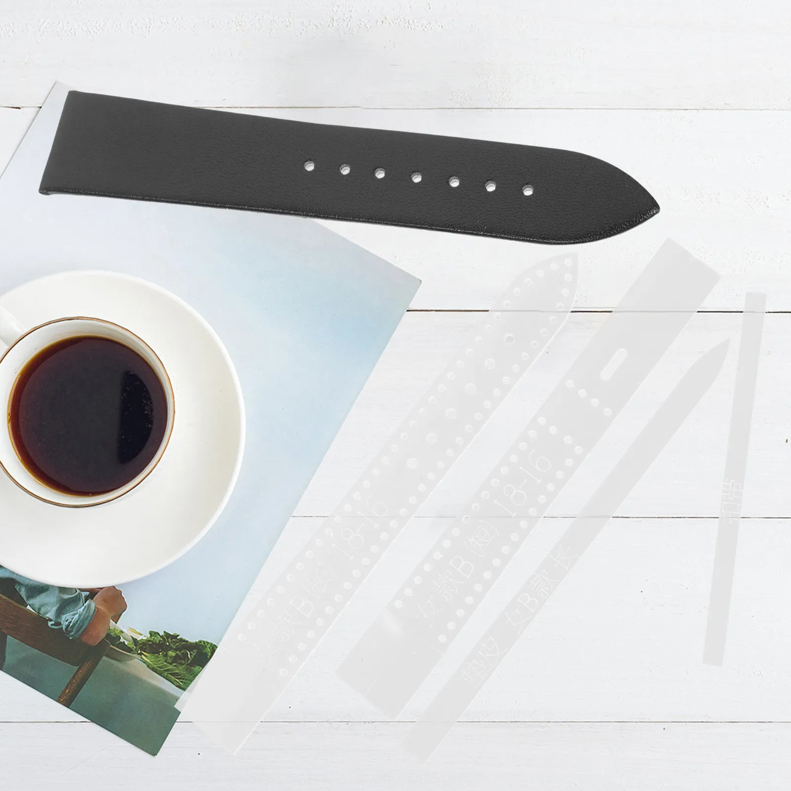8Pcs Watch Strap Stencil Clear Acrylic Watchband Template Craft DIY Tool Watchband Stencil Watch Strap Template,