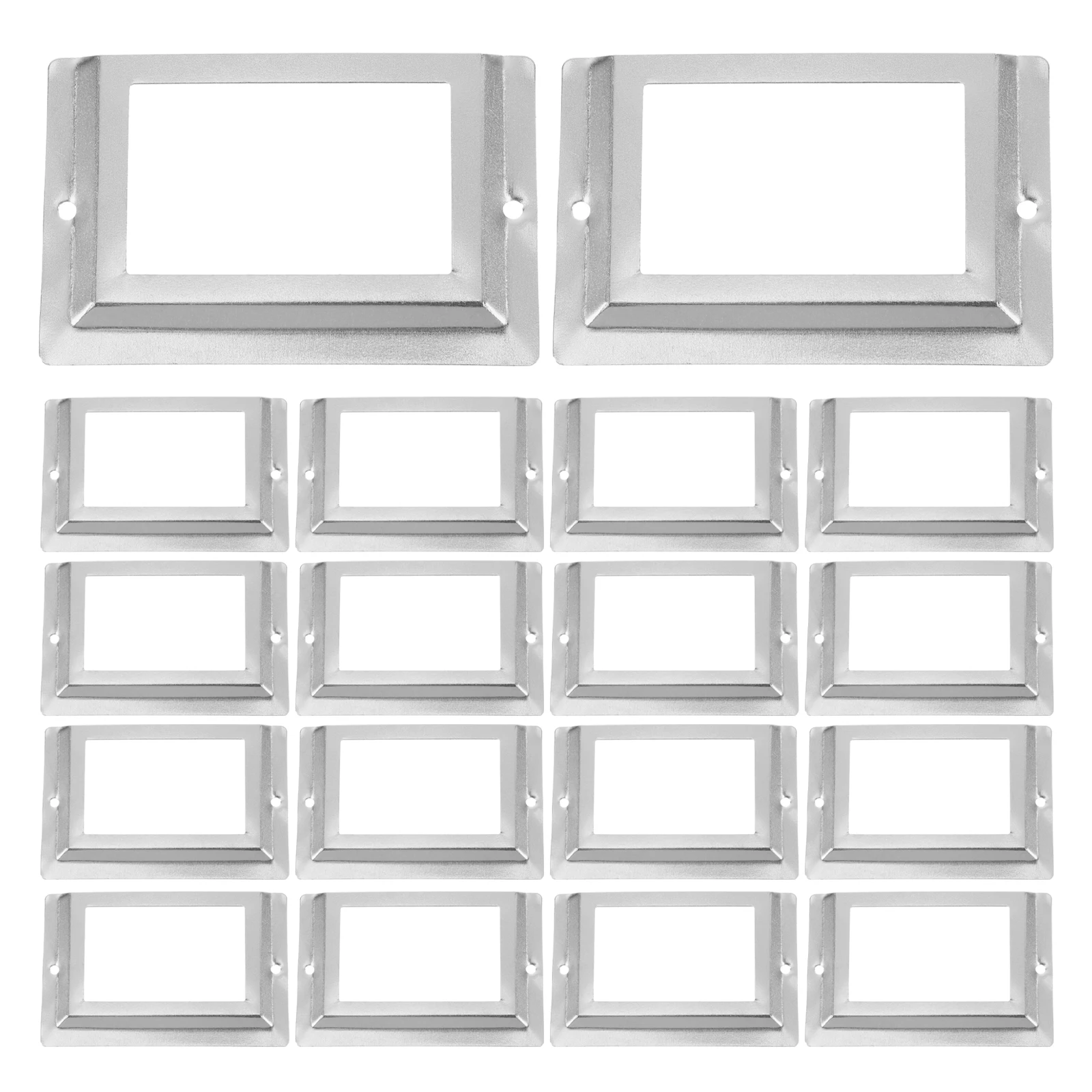 

24pcs Tag Buckle Iron Handle Large Metal Handles Boxes Electric Wire Decorative Hidden Drawer Pull File Cabinet Shelf Labels