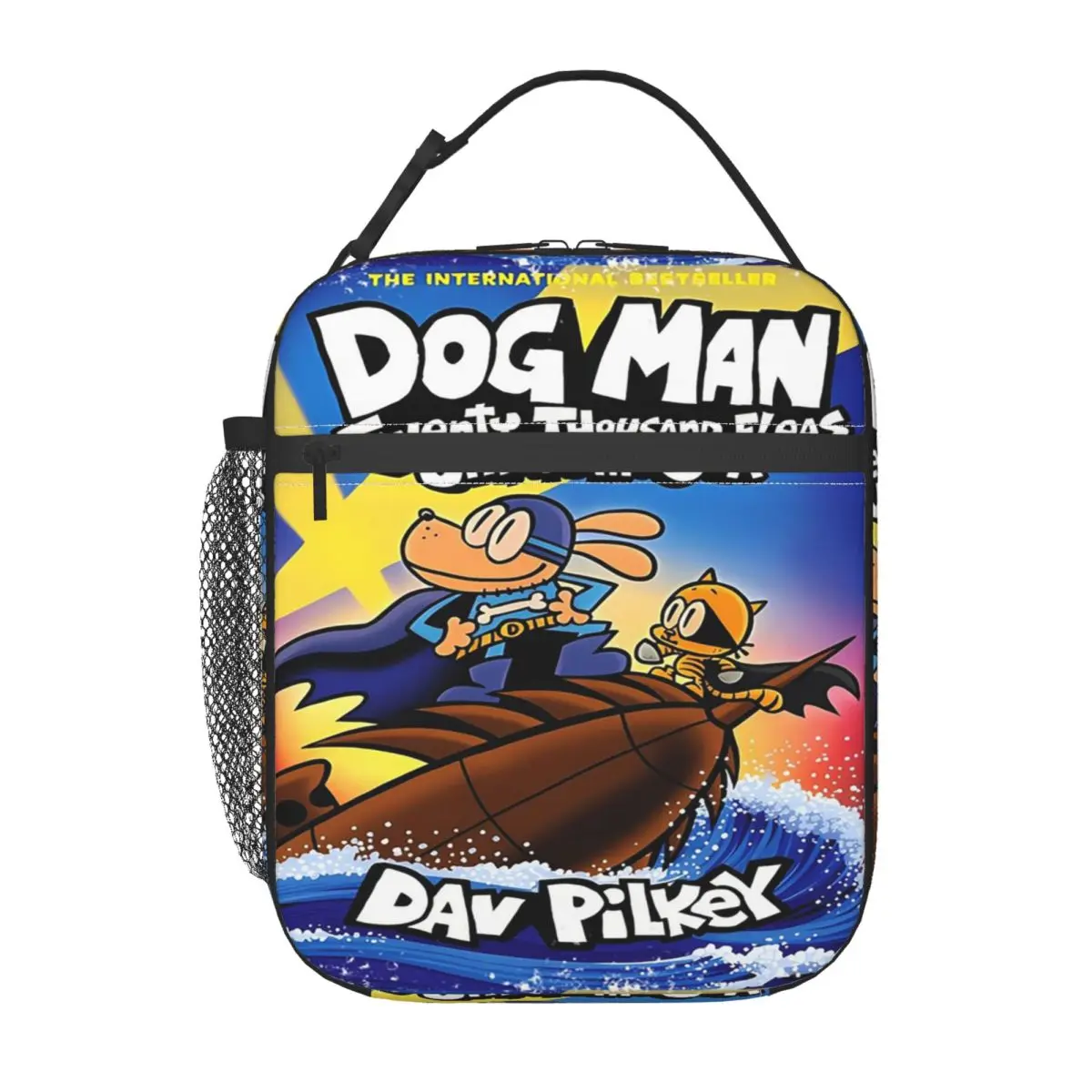 Funny Dogman Poster Animation Adventure Movie Insulated Lunch Bag for Women Children Leakproof Food Boxes Thermal Lunch Box Tote