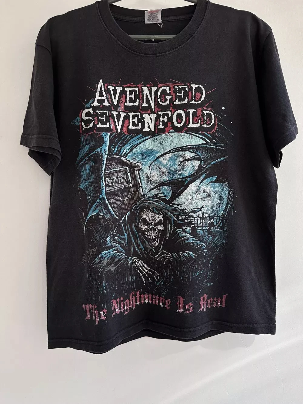 Avenged Sevenfold Band Nightmare Black Classic Style Unisex T Shirt Graphic Short Sleeve Shirt Unisex Men Women Men's T-shirts