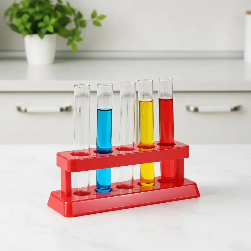 Plastic Test Tube Holder Rack Thickened Durable Non-Slip for Kids School DIY Science Experiment Projects