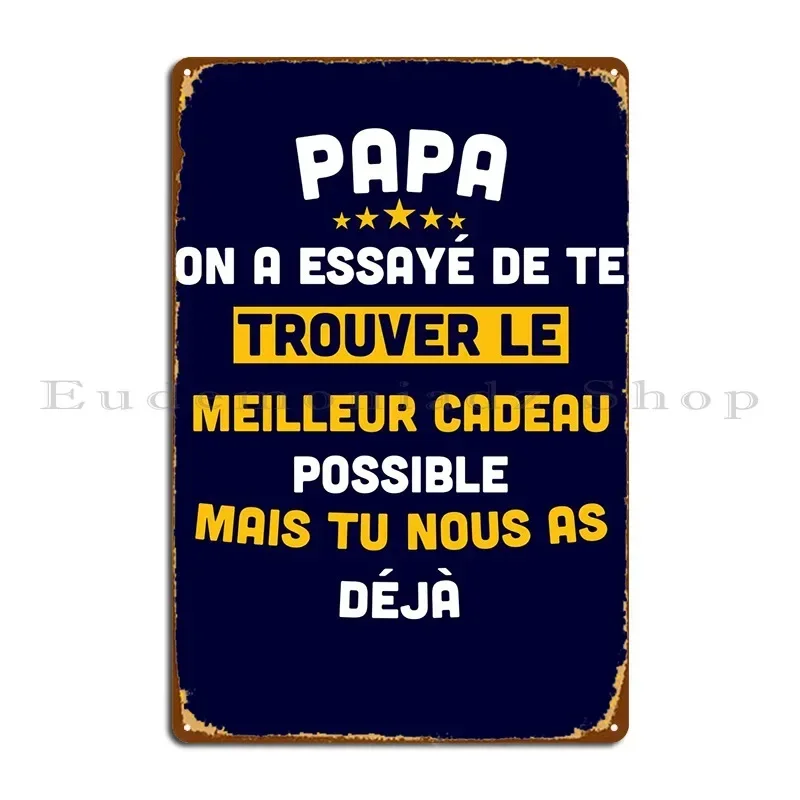 Dad Men Fathers Day Gift Metal Sign Personalized Vintage Funny Designing Club Tin Sign Poster