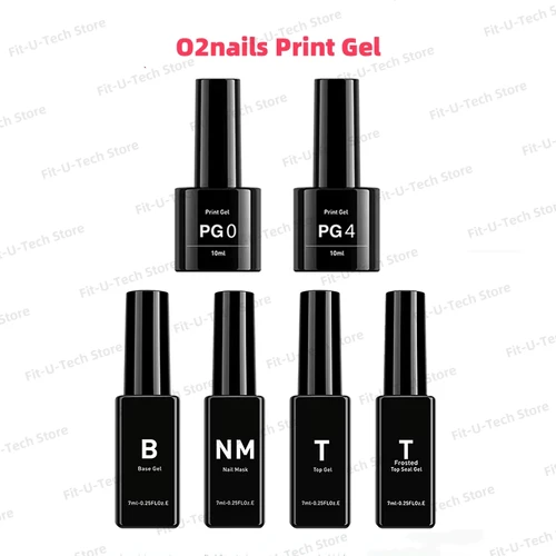 Gel de impresión de uñas O2nails PG0 PG4, Gel especial para impresión de uñas, capa Base, capa superior, cinta despegable líquida NM