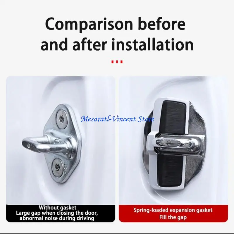A70F Standard Auto Tür Stabilisator Schloss Abdeckung Anti Lärm Regler Sound Control Einfache Für LS LX RX UX Die meisten – Detail 3