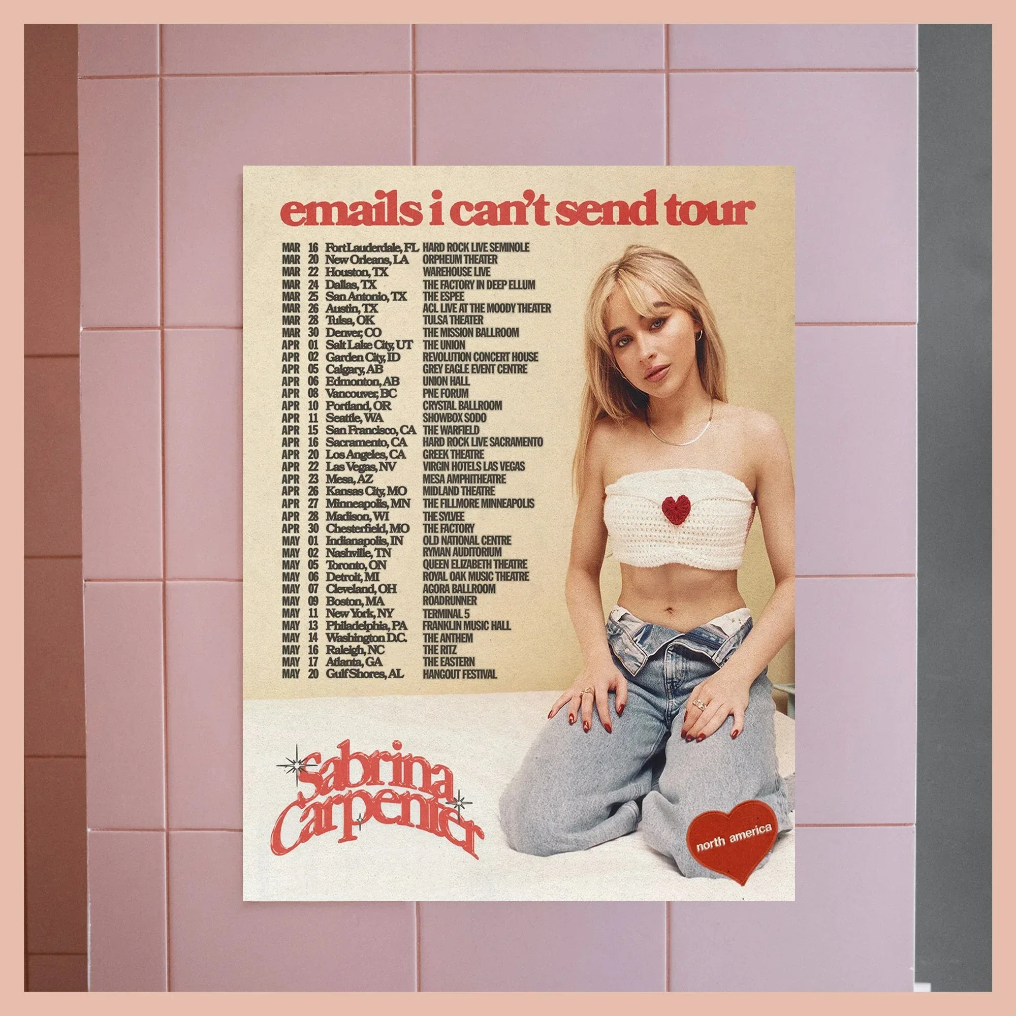 Singer Sabrina Carpenter Espresso Music Album Emails I Can\'t Send Tour Canvas Poster Wall Art Pictures Home Dorm Decor Gift