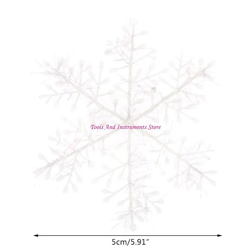 Ornamenti fiocchi neve bianchi Decorazione albero Natale Donting C7AC
