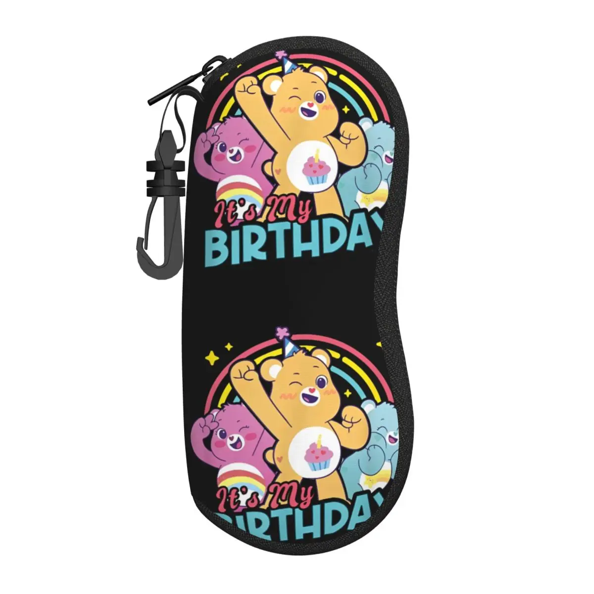 

Care Bears Birthday Bear Rainbow Sparkles Glasses Case Student Zipper Eyewear Storage Box Office Glasses Box