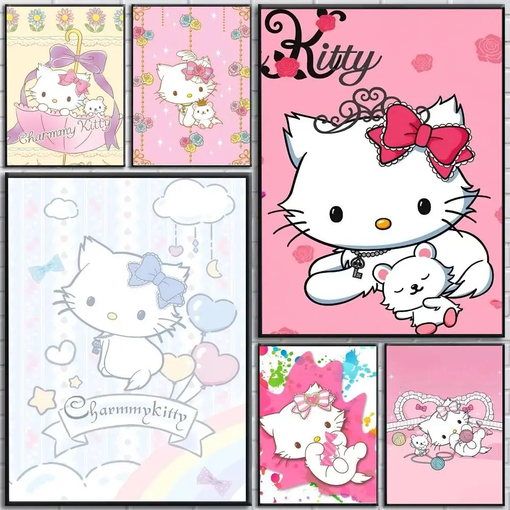 Anime C-Charmmy K-itty cute posters Self-adhesive Paper Prin