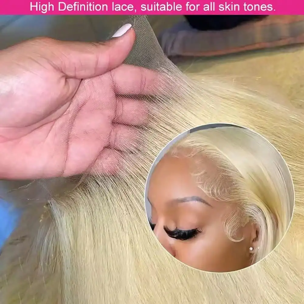 

Прямой парик 13x4, цвет 613 медово-русый, с кружевной передней частью, из натуральных человеческих волос, плотность 200%, бразильские девственные волосы, предварительно сшитые, с эффектом baby hair