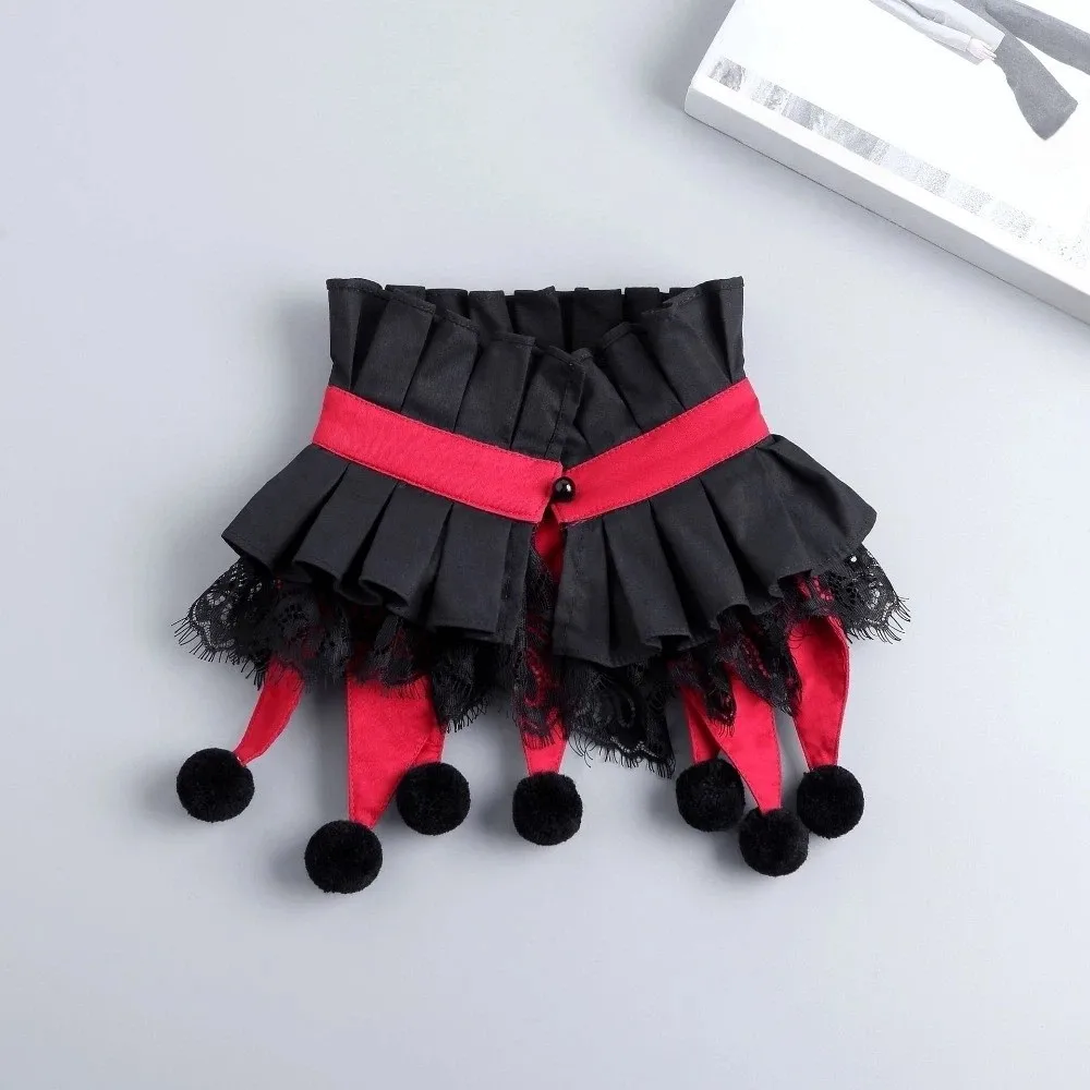 

Chic Vintage Circus Clowns Ruff Collars Retro Detachable Bat False Collar Creative Soft Butterfly Chocker Halloween Accessories