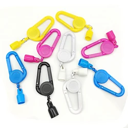 10PCS Lighter Holder Sleeve Clip With Retractable Keychain Carabiner Windproof Lighter Protective Cover Smoking Accessories