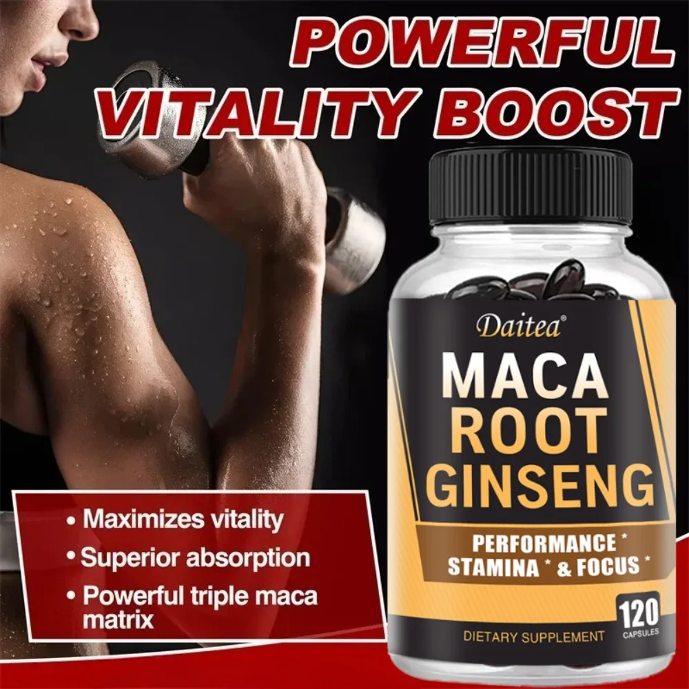 

Maca Root Capsules - To Support Energy, Endurance and Performance, Builds Muscle and Strength