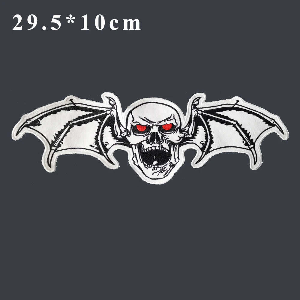 11.6 ''Inches Red Eye Demon Bat Scary Grote Borduurwerk Patches Doek Stickers Voor Jacket Terug Vest Motorfiets Biker Accessoires