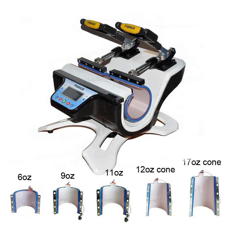 المبيعات الساخنة محطة مزدوجة الصحافة الحرارة آلة التسامي فنجان القهوة ماكينة طباعة القدح السحري ST-210