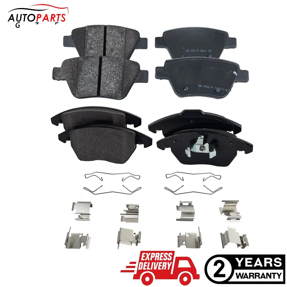 Front & Rear Brake Pads Set for VW Volkswagen Jetta Eos GTI Golf Audi A3 Quattro