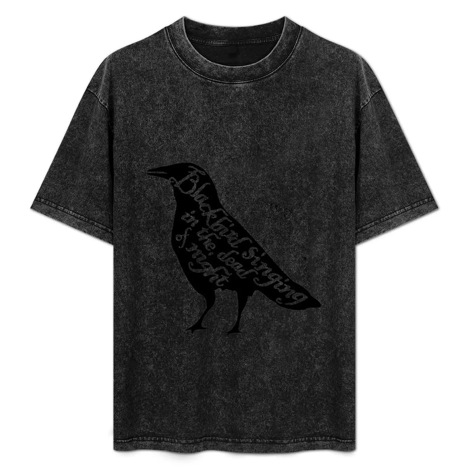 Blackbird Singing in the Dead of Night T-Shirt Lightweight Sport Basic T-Shirt