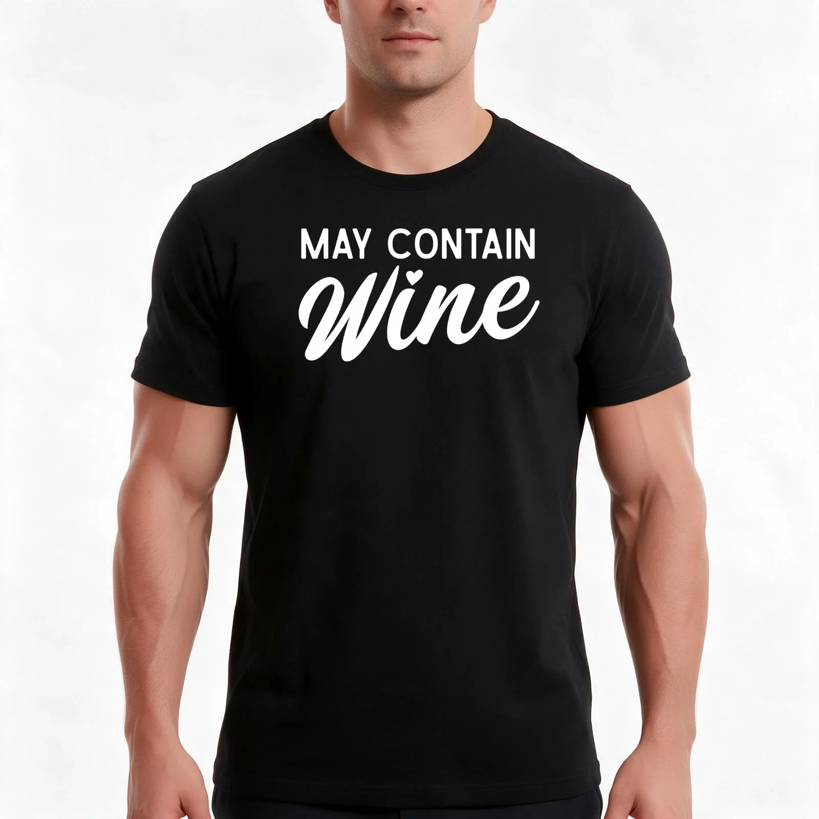 May Contain Wine Funny Gift For Wine Lover Mom Wife Women Cute Graphic T-Shirt Summer Casual Cotton Tee Vintage Graphic Print