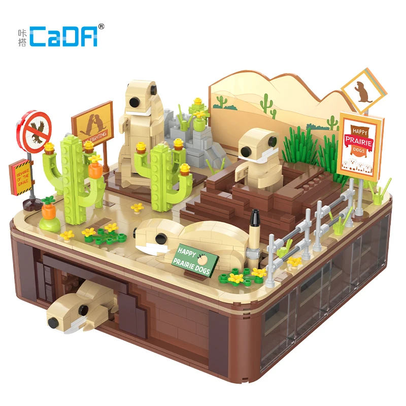 Cada 1148Pcs Woestijnstad Retro Groundhog Bouwstenen Vrienden Mechanische Aandrijving Onderwijs Bakstenen Speelgoed Kinderen Geschenken