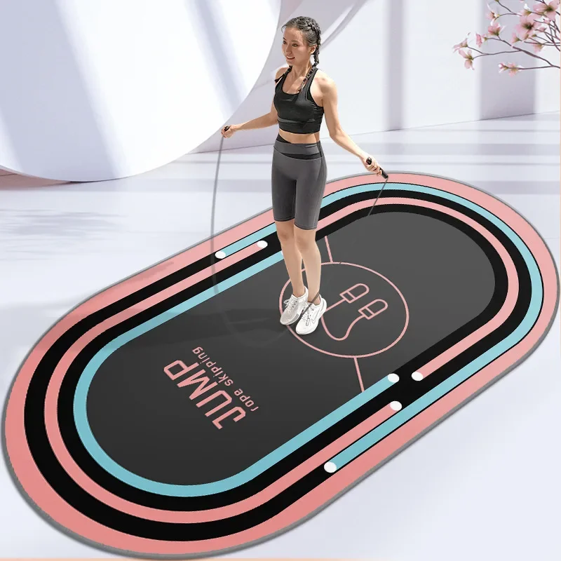 Yoga Floor Mat Household Dirt-resistant and Easy To Take Care of Rope Mat Outdoor Absorbent Fitness Mat Crystal Velvet Carpet