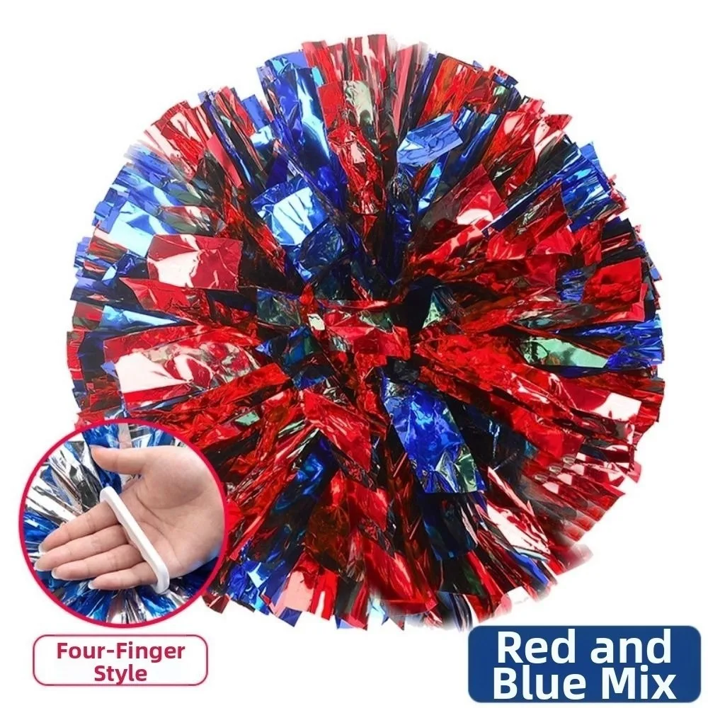 

High Quality 30cm Kids Game Pom Poms Multicolors Come On Props Cheap Practical Cheerleading PET Cheering Ball Club Supplies