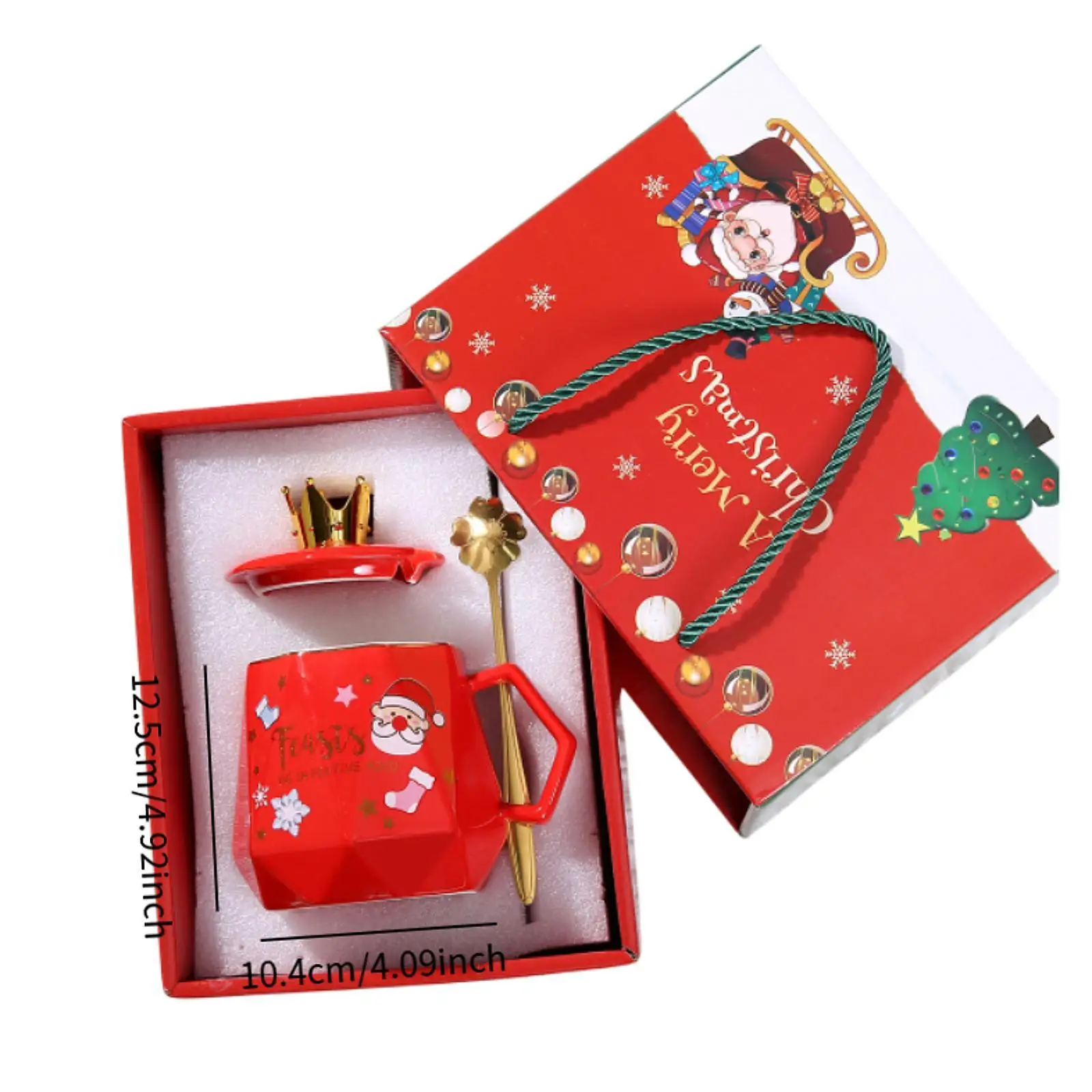 Świąteczny zestaw porcelanowych kubków do kawy Santa Filiżanka do herbaty Filiżanka do kawy Mleko Kubek do kawy do hotelu Prezent świąteczny Restauracja