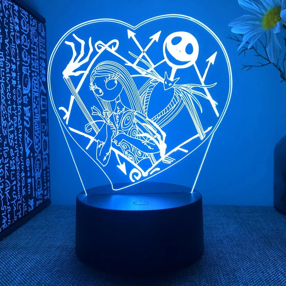 

Halloween Fairy Tale World 3D Night Light Wholesale USB Acrylic 16 Colors Gift Light Novelty Sleep Light Christmas Gift Stich