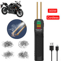 300W Cordless Welding Gun Motorcycle Care Plastic Welder Gun 200pcs Welding Nails Hot Stapler Car Bumper Fender Mudgards Repair