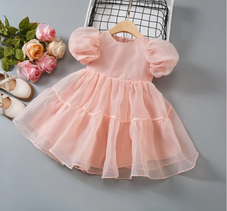 New Baby Summer Girls Fashion Sweet Candy Dress, Princess Kids Cute Dresses  2-7T