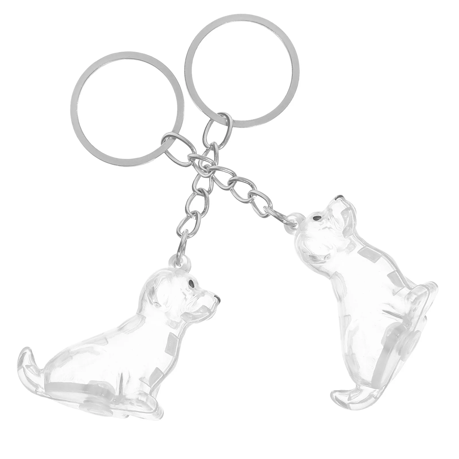 

2Pcs Transparent Pet Hair Collector Dog Hair Keepsake Box Portable Keychain Memorial Storage Pendant Pet Storage Box