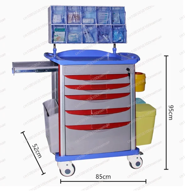 Abs Plastic Anesthesia Trolley for Hospital and Clinic Medical Carts