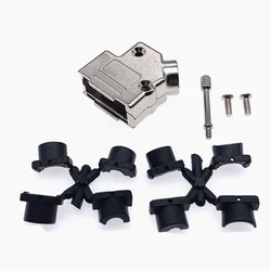 Cubierta de Metal de grado Industrial, conector de D-SUB, agujero de salida de 45 grados, carcasa de Metal, DB9, DB15, DB25, DB37
