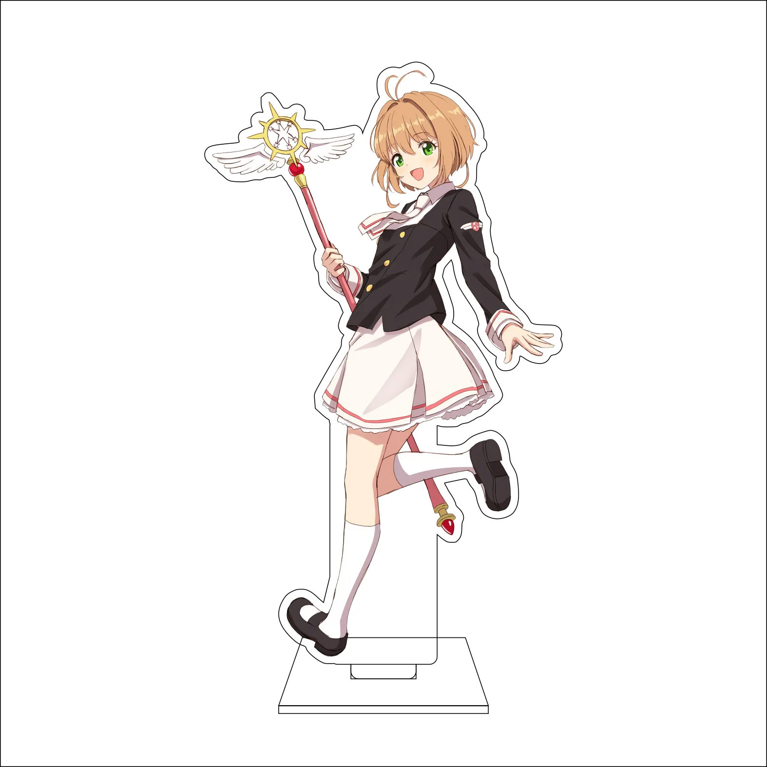 16CM Anime Cardcaptor Sakura Cosplay Acrylic Figure Stand Plate Tomooyo Daidouji Cerberus Li Syaoran Ornaments Gifts view 4