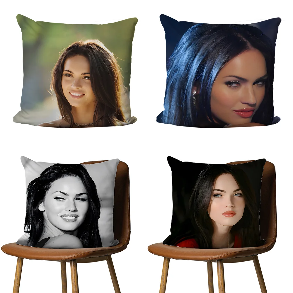 M-Megan D-Denise Fox J-Jennifers Pillow Case DIY Pillowcase Home Office Decorative Pillowcase Bedroom Sofa Car Cushion Cover