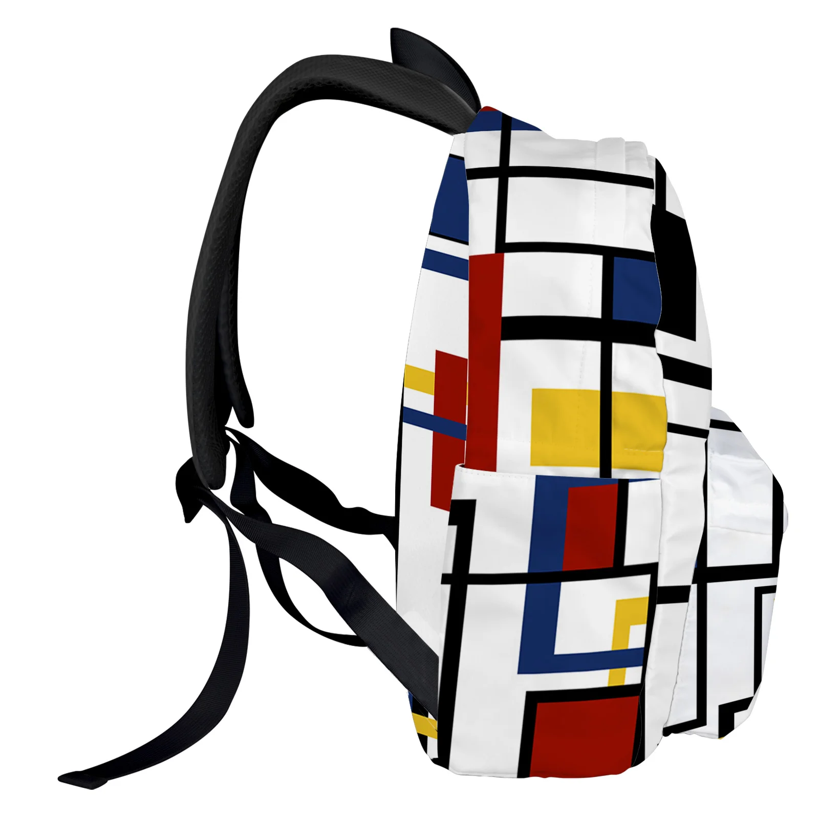 Nordic Retro Medieval Geometric Abstract Colorful Women Man Backpacks Waterproof School Backpack For Student Girls Bag Mochila