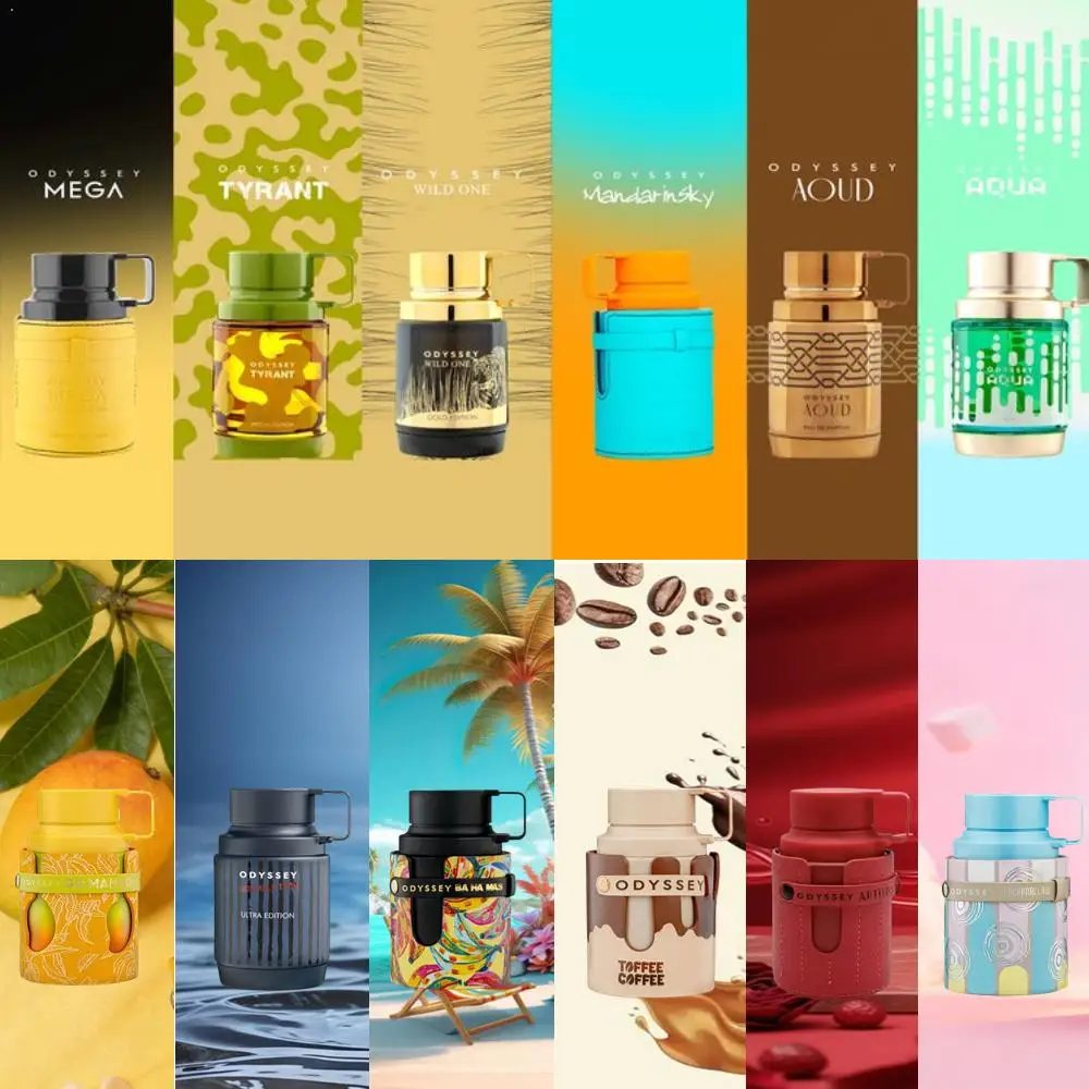 Perfume Armaf Odyssey, Eau de Parfum con Aroma a Madera de Sándalo, Fragancia Duradera, Aroma Frutal y Gourmand de Oriente Medio, Fragancia Floral Ligera