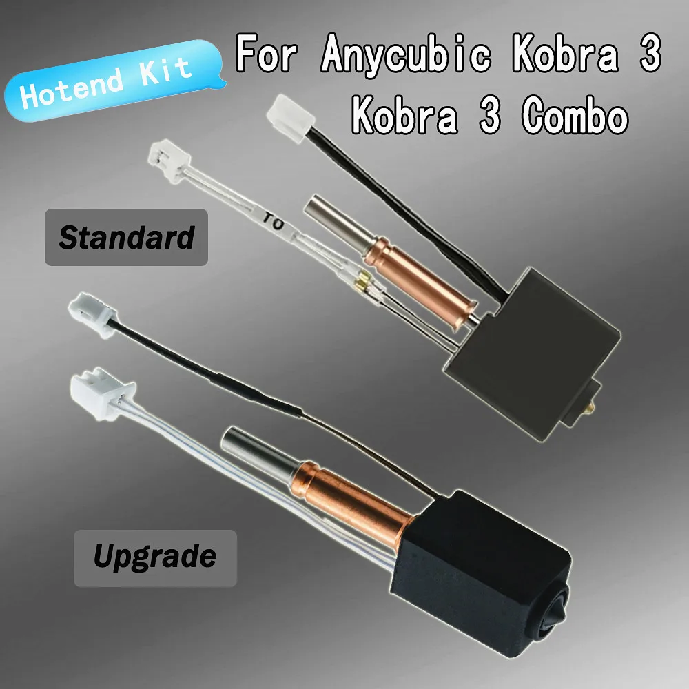 

Kobra 3 Hotend Upgrade Kit 24 В 60 Вт Нагреватель Термистор Жесткая стальная насадка Аксессуары Hot End для Anycubic Kobra 3 Combo Hotend Kit