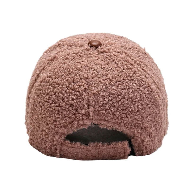 Winter Baseball Cap for Women Trucker Hat Outdoor Keep Warm Wool Hat Ladies Fashion Teddy Bear Wool Windproof Hip Hop Hat