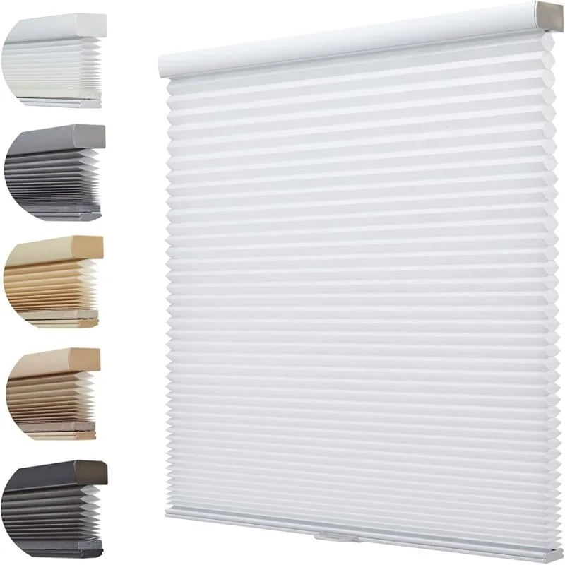 Custom Window Blinds Reduce Noise And Keep Warm Uv Protection Multi-Color Manual Cordless Honeycomb Cellular Blinds For Windows