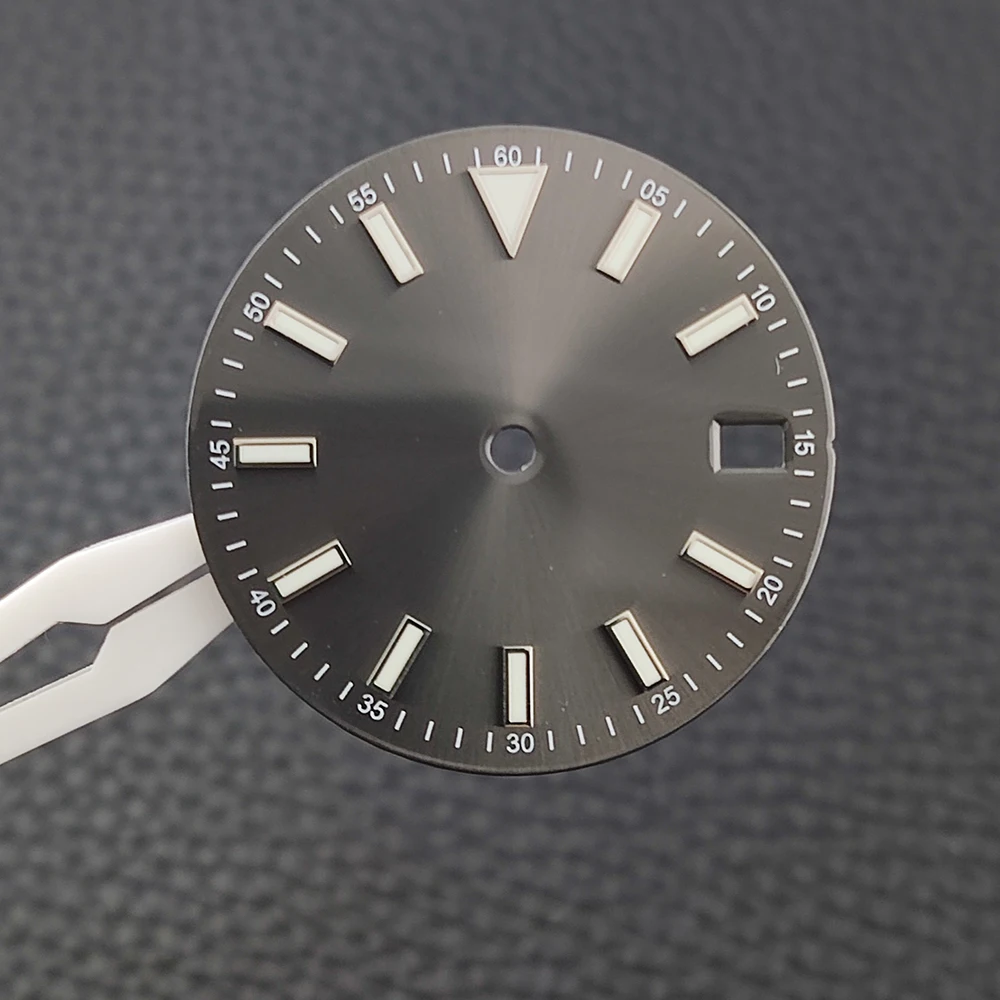 28.5mm Watch Dial nh35 Sterile Dial C3 Green Luminous Customizable Watch Face Watch Parts Fit NH34/NH35/NH36 Movement