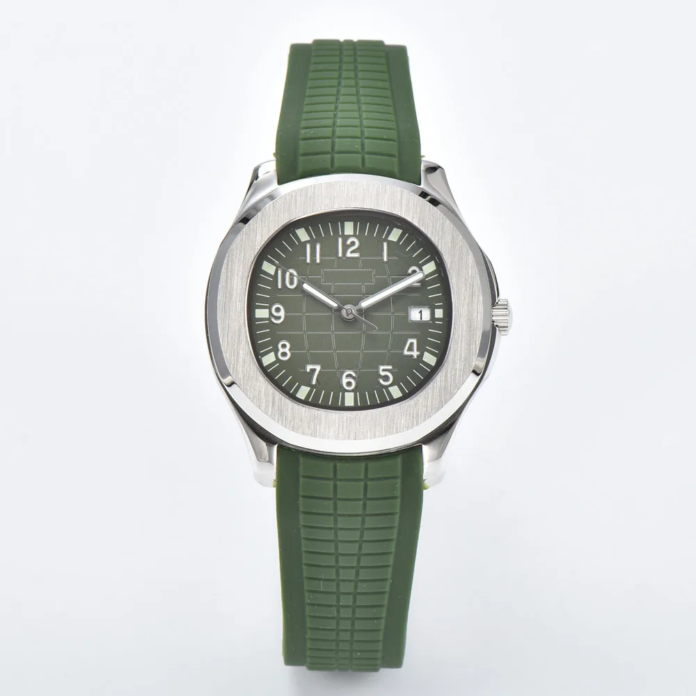 사파이어 크리스탈 케이스가 있는 남성용 44mm 럭셔리 NH35 스포츠 시계 일본 정품 NH35 자동 기계식 무브먼트 로고 맞춤 제작 가능