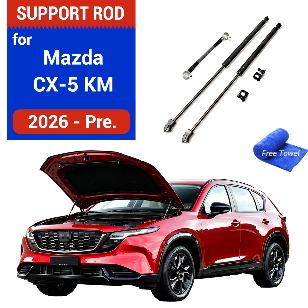 Hydraulikstange für die vordere Motorhaube des Mazda CX-5 KM 2026 2027 – Gasdruckfeder-Stoßdämpfer-Stangenhalterung für Styling