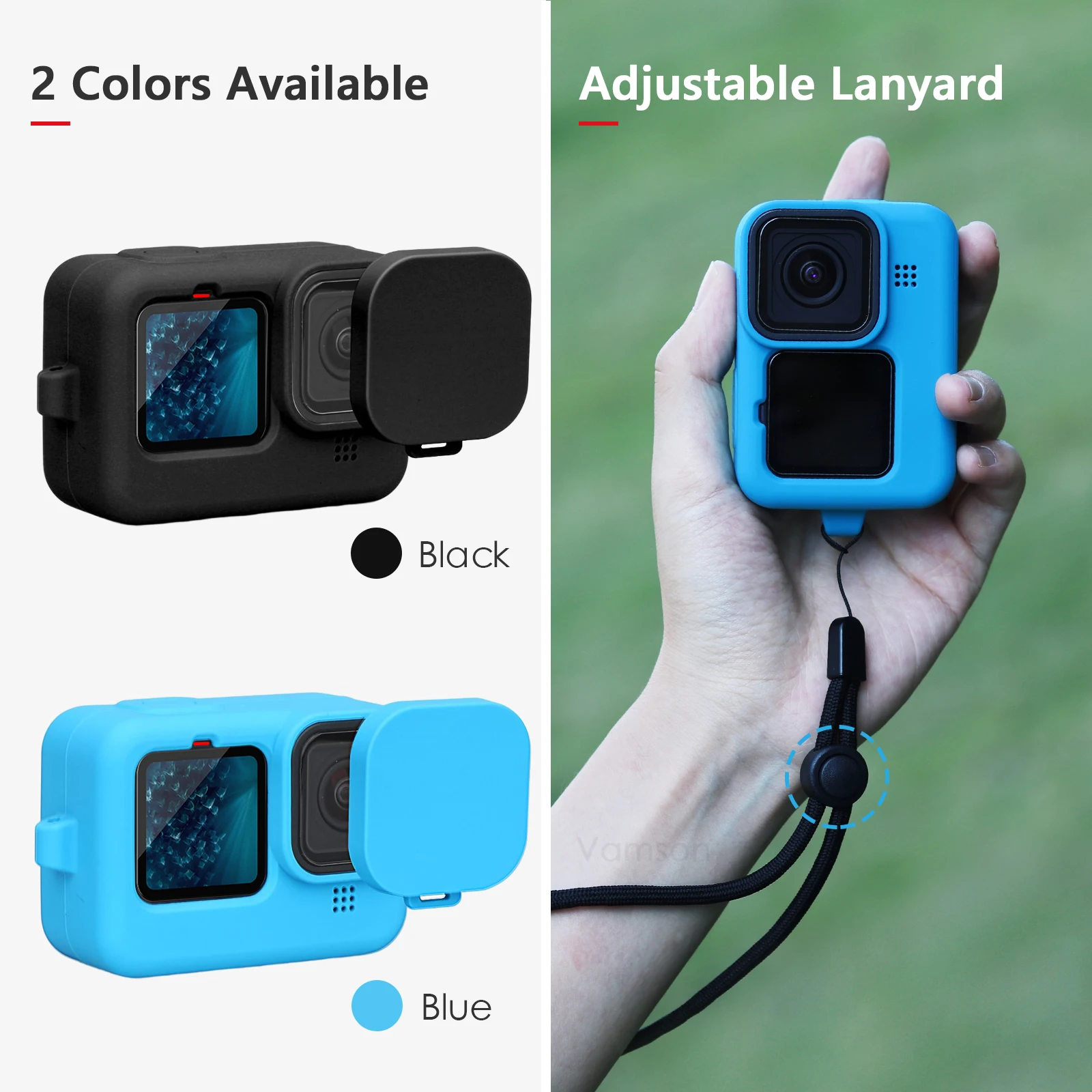 TELESIN Soft Silicone Case for Gopro Hero 12 11 10 for Go pro 9 10 11 12 Silicone Protective Full Cover Shell Camera Accessories