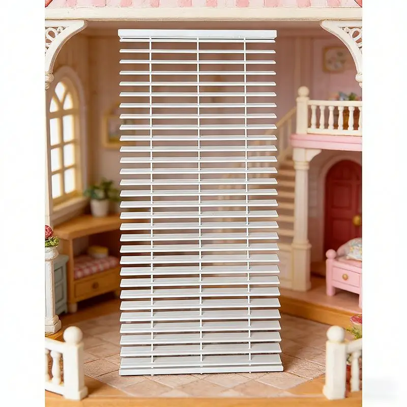 

【1 шт. миниатюрная модель жалюзи для кукольного домика 1/12, украшение для окна миниатюрной сцены, аксессуары для кукольного домика】