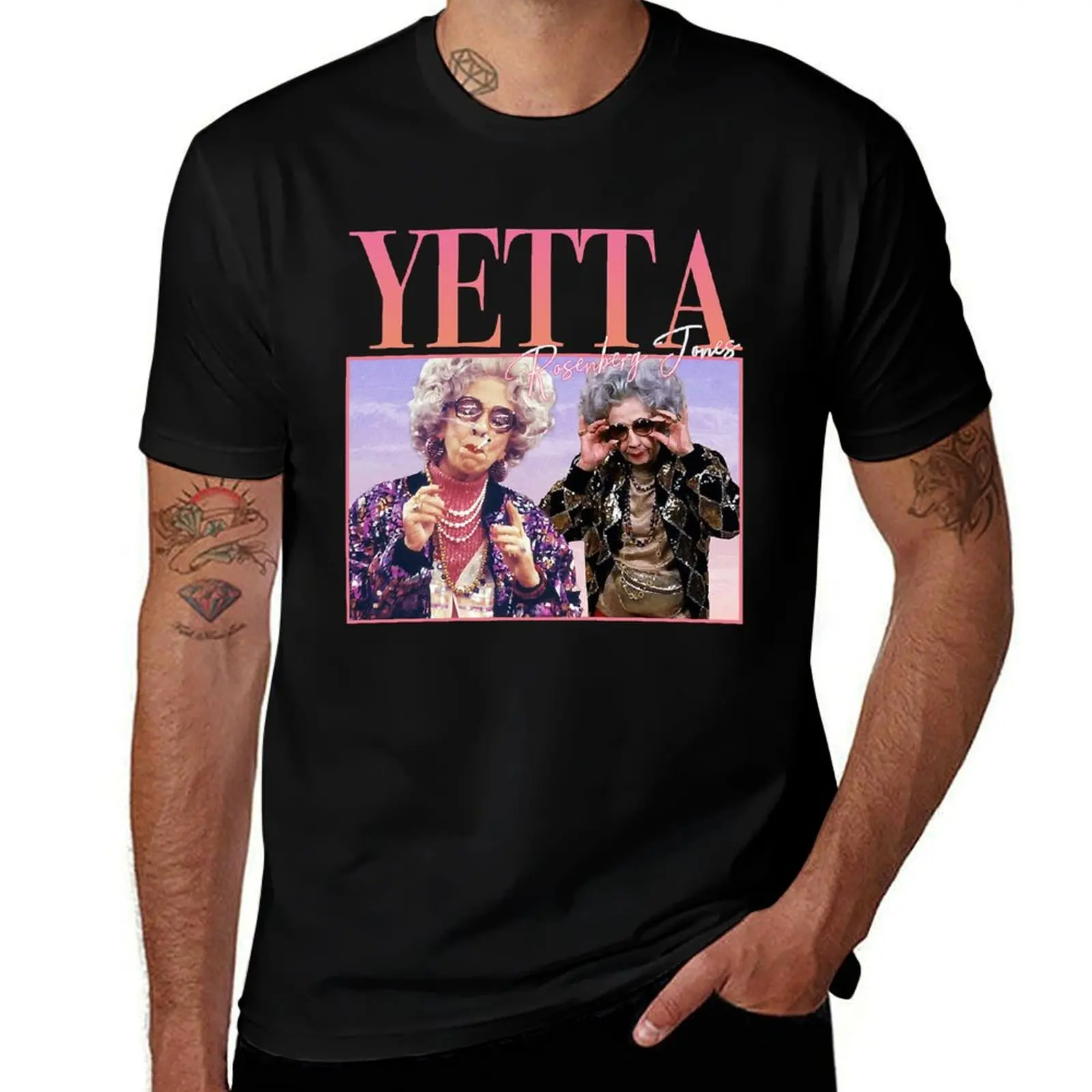 

90_S Retro style Yetta Rosenberg Jones Gifts Fitted V-Neck T-Shirt t shirt man cotton cotton t shirts high quality