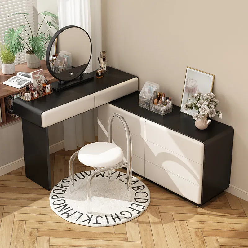 

Wood Shelf Vanity Table Bedroom Organizer Modern Bedside Decoration Dressing Table Creative Vestidores Chinese Style Furniture