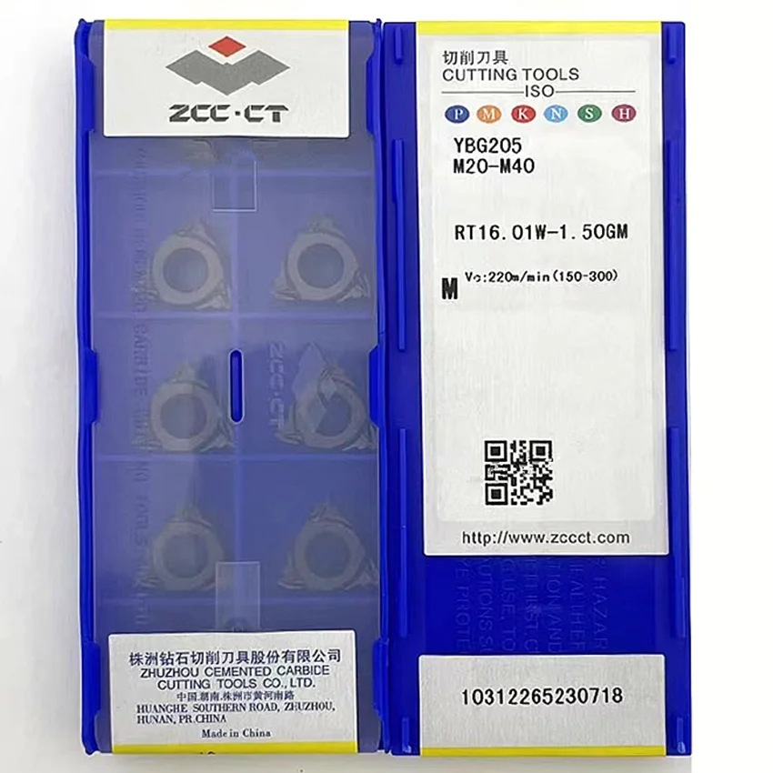 

RT16.01W-1.00GM YBG205/RT16.01W-1.25GM YBG205/RT16.01W-1.50GM YBG205/RT16.01W-1.75GM YBG205 ZCC.CT CNC carbide Thread inserts