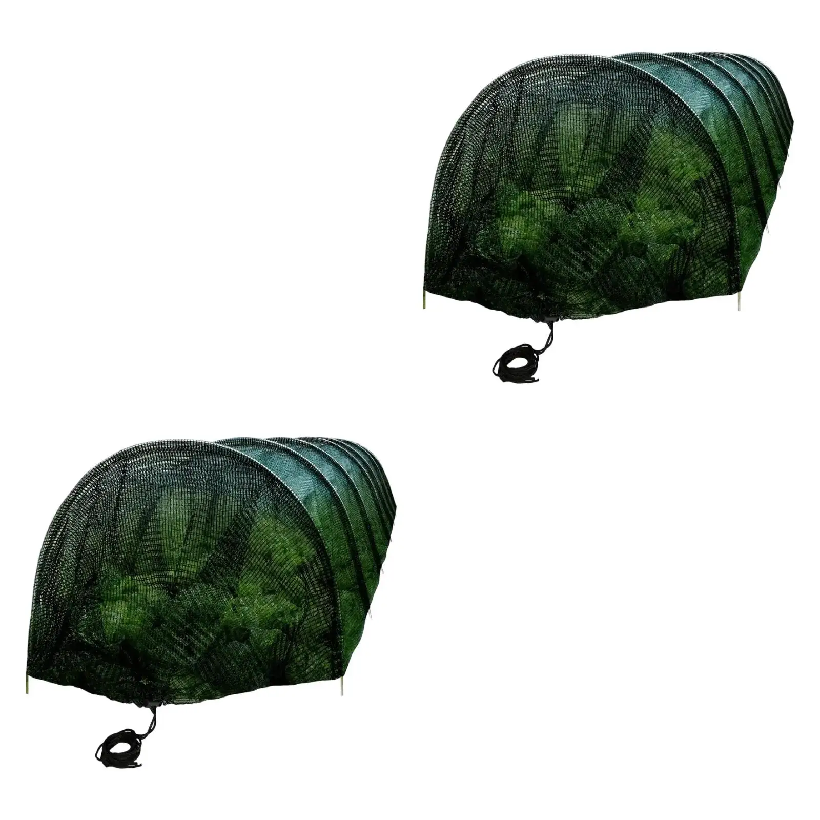 2 Pieces Garden Tunnel Shade Net Cover Sun Protection Plant Gardening Net for Greenhouse Flowers Fruits Plants Raised Bed
