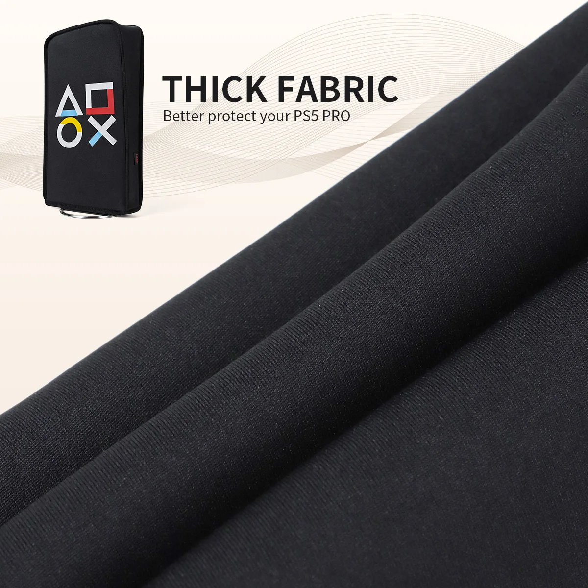 Dust Cover for PS5 Pro Soft Flexible Anti-Scratch Waterproof Dustproof Sleeve for PS5 Pro Disc/Digital Console Dust Cover