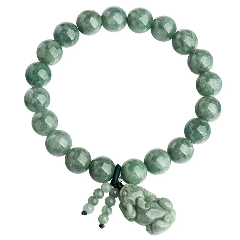 

Burmese Jade Pixiu Bracelets Carved Bangles Talismans Jadeite Gemstones Women Real Green Bead Jewelry Amulets Designer Natural