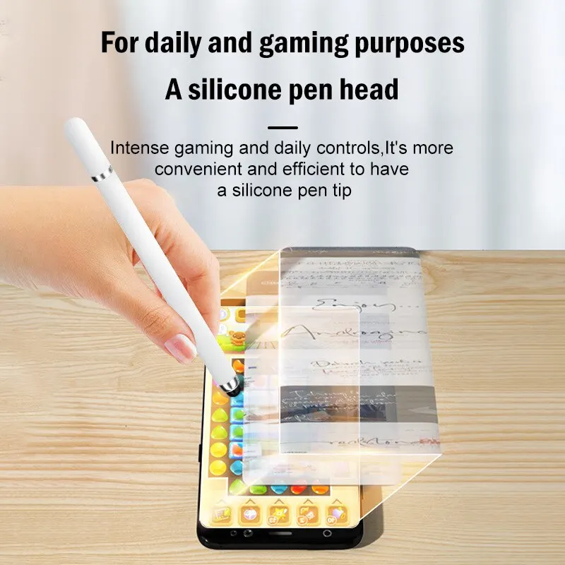 Dual-head Capacitive Pen Disc Silicone Head Dual-purpose Stylus PaintingOffice Retouching Mobile Phone Tablet Pen Capacitive Pen